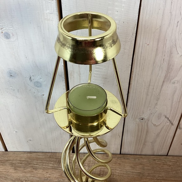 PartyLite Grand Paragon Tealight Lamp with Metal Ivory Velvet Shade - Picture 3 of 12
